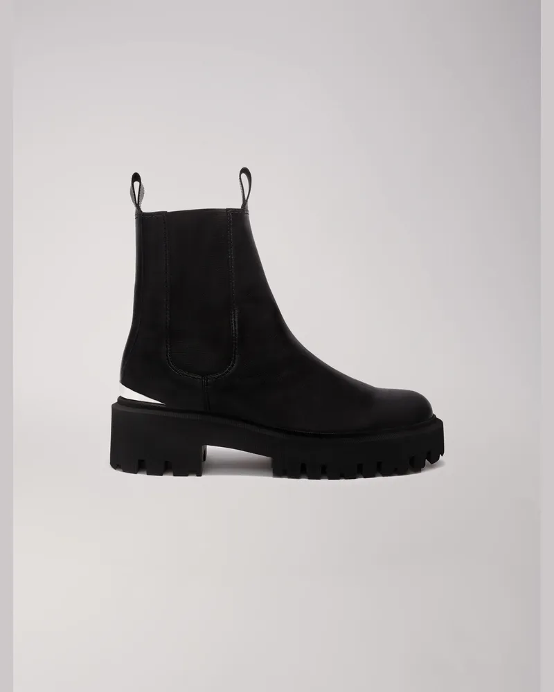 Maje Chelsea-stiefeletten Mit Plateau - Schwarz Schwarz