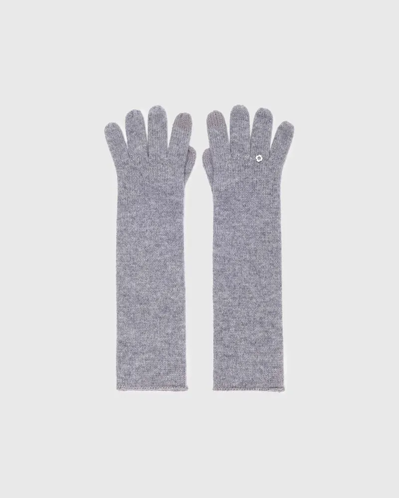 Maje Lange Handschuhe Wolle & Kaschmir - Grau Grau