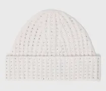 Wollmütze Mit Strass - Ecru