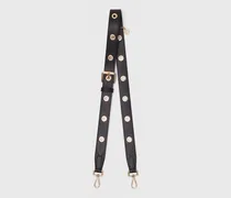 Schulterriemen Aus Leder Mit Ösen - Schwarz