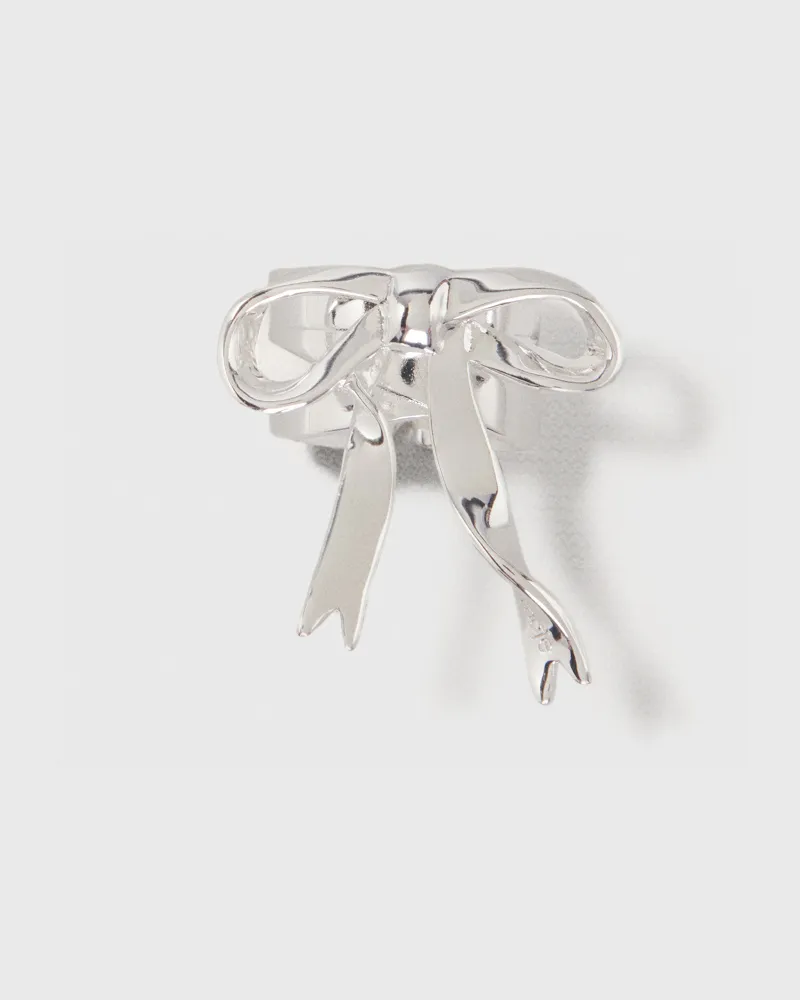 Maje Offener Ring Mit Schleife, Silber Silber