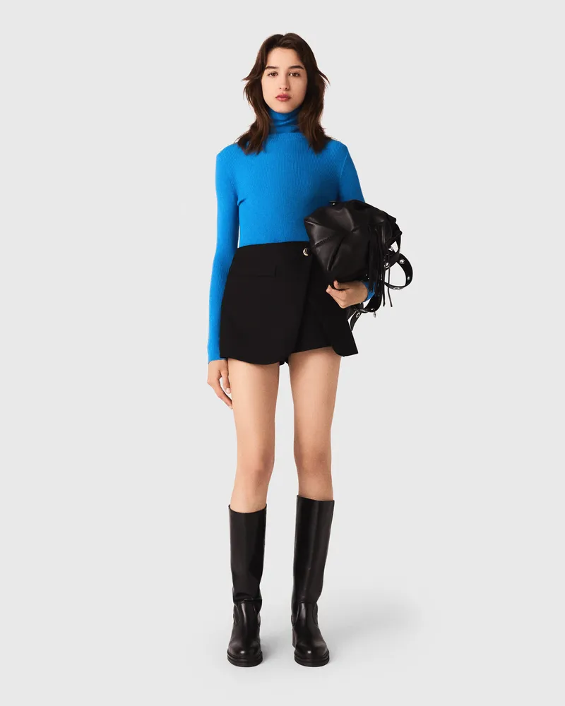 Maje Elegante Wickel-shorts - Schwarz Schwarz