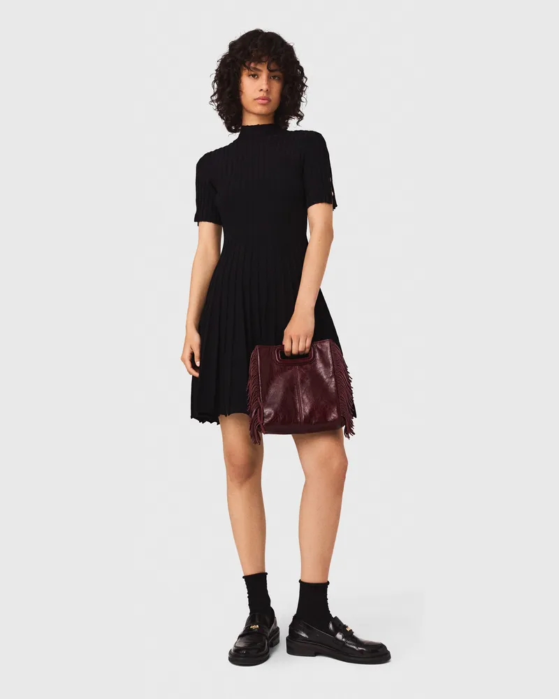 Maje Kurzes Strickkleid - Schwarz Schwarz