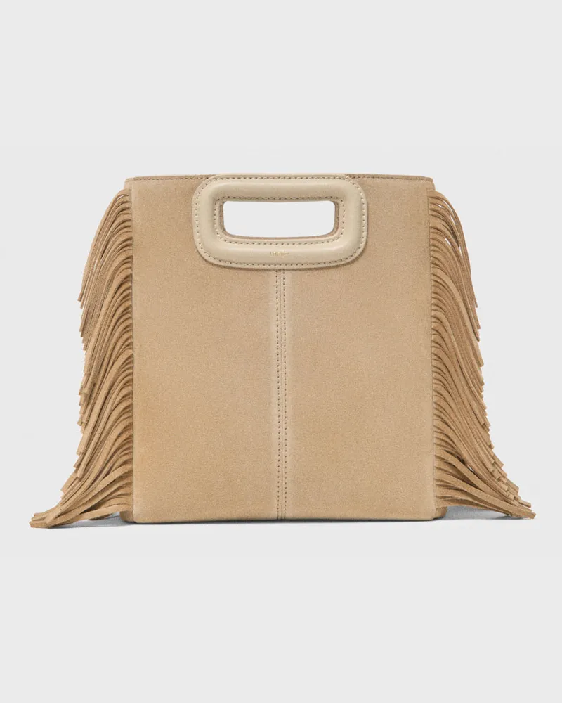 Maje M-tasche Aus Wildleder - Cappuccino Cappuccino