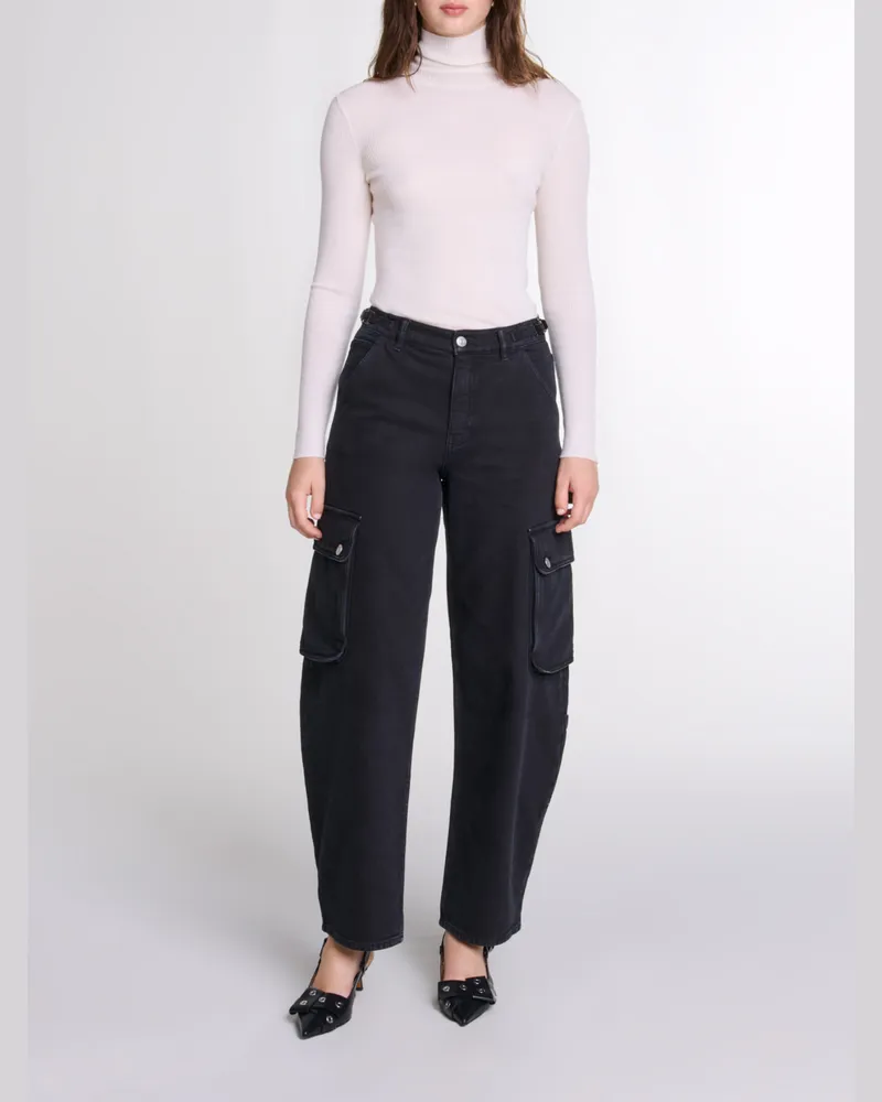 Maje Cargojeans - Schwarz Schwarz