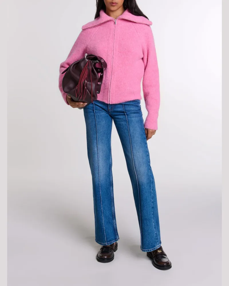 Maje Cardigan Aus Wollmischgewebe - Rosa Rosa