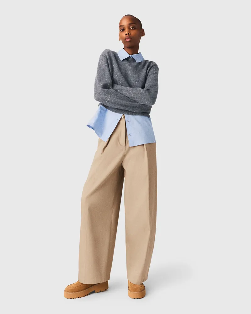 Maje Balloon-hose Aus Baumwolle - Beige Kitt