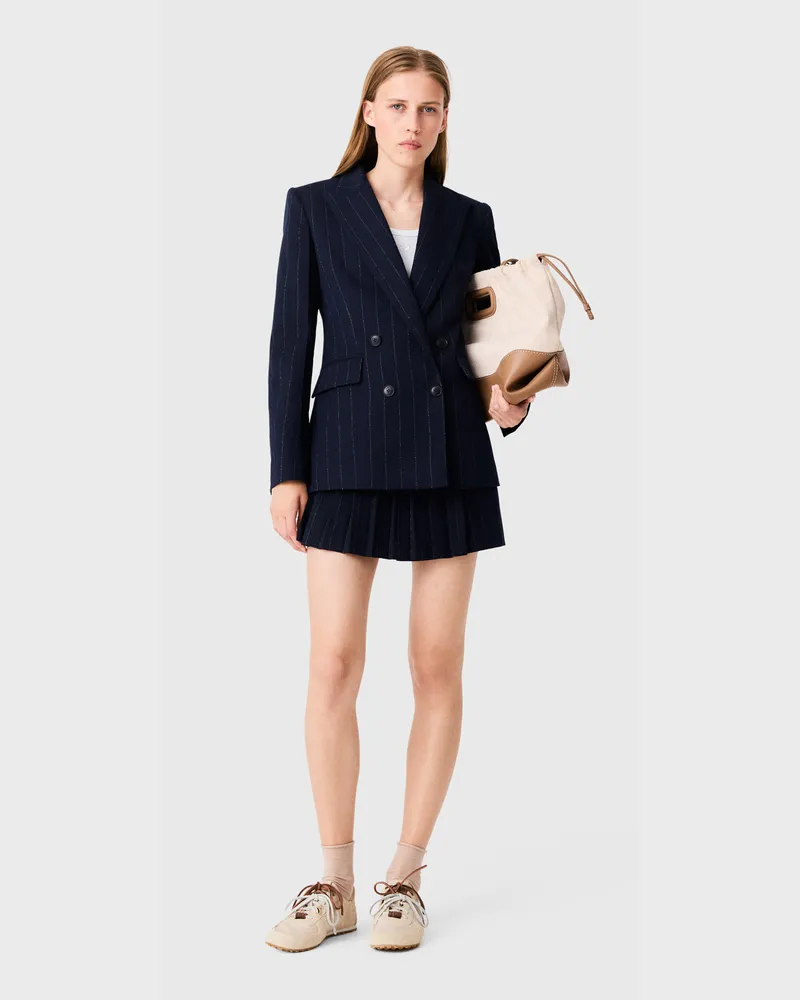 Maje Zweireihiger Blazer - Marineblau Marine