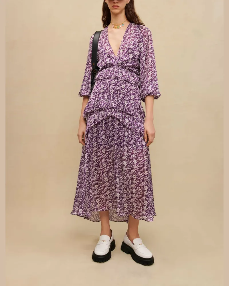 Maje Langes Kleid Mit Blumenprint - Onirisch Onirisch