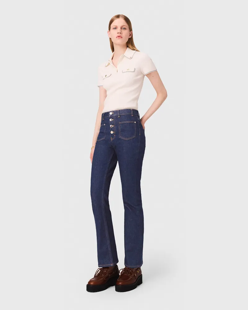 Maje Denim-jeans Mit Taschen - Dunkelblau Dunkelblau