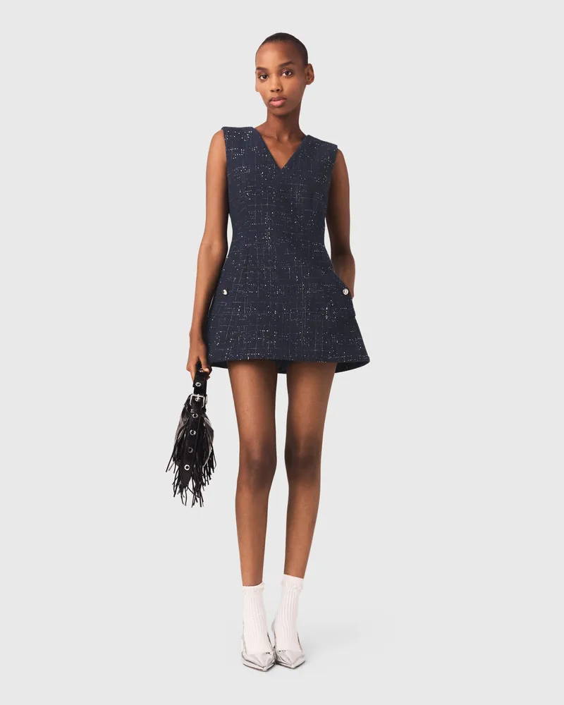 Maje Trompe-l'ail-overall - Marineblau Marine