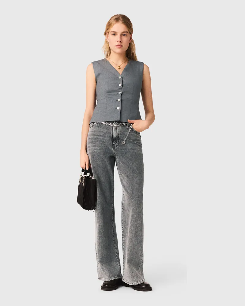 Maje Blazer Mit Schmuckknöpfen - Grau Grau