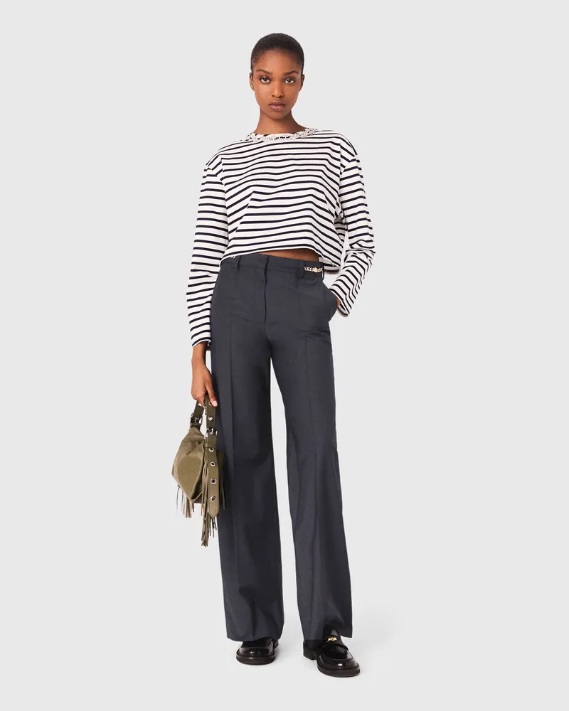 Maje Anzughose Mit Kettendetails - Marineblau Marine