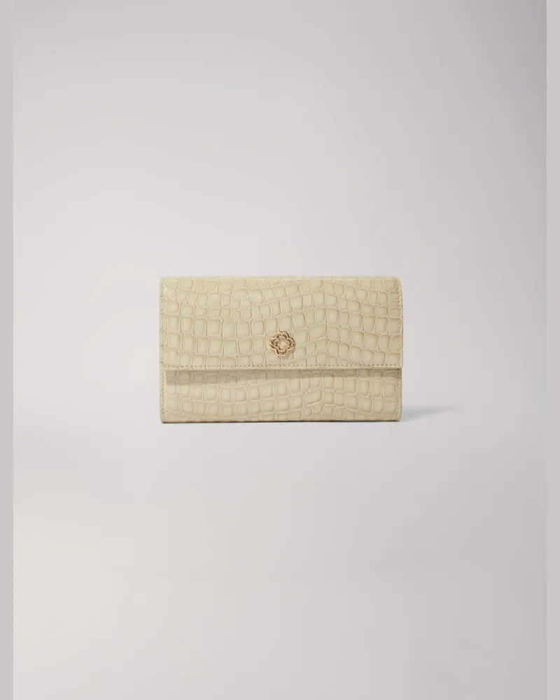 Maje Lederclutch Mit Kette - Beige Beige