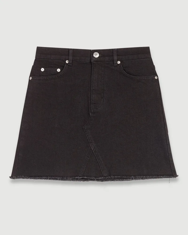 Maje Rock Aus Denim - Schwarz Schwarz