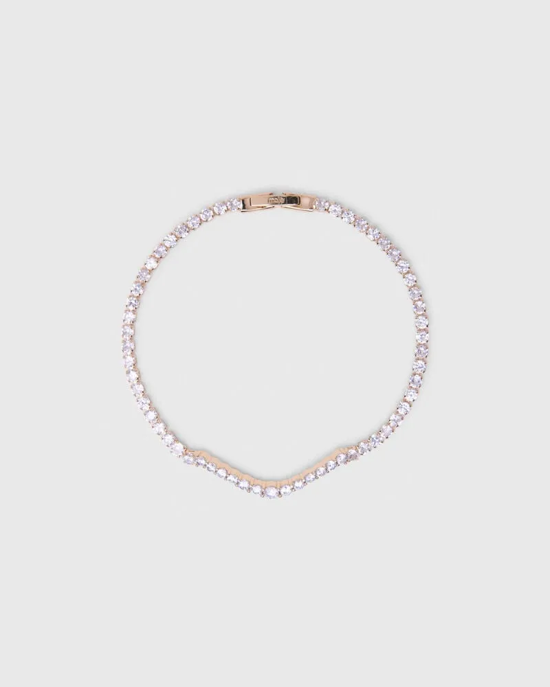 Maje Strass-armband In Wasserfall-optik - Golden Golden