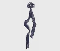 Bedrucktes Haargummi Mit Twill - Bandana Marine Print