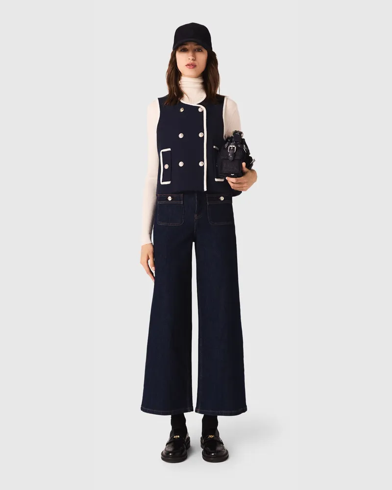 Maje Zweireihiges Top - Marineblau Marine