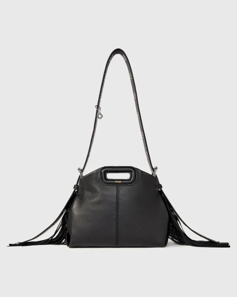Maje Miss M Mini Tasche Aus Glattleder - Schwarz Schwarz