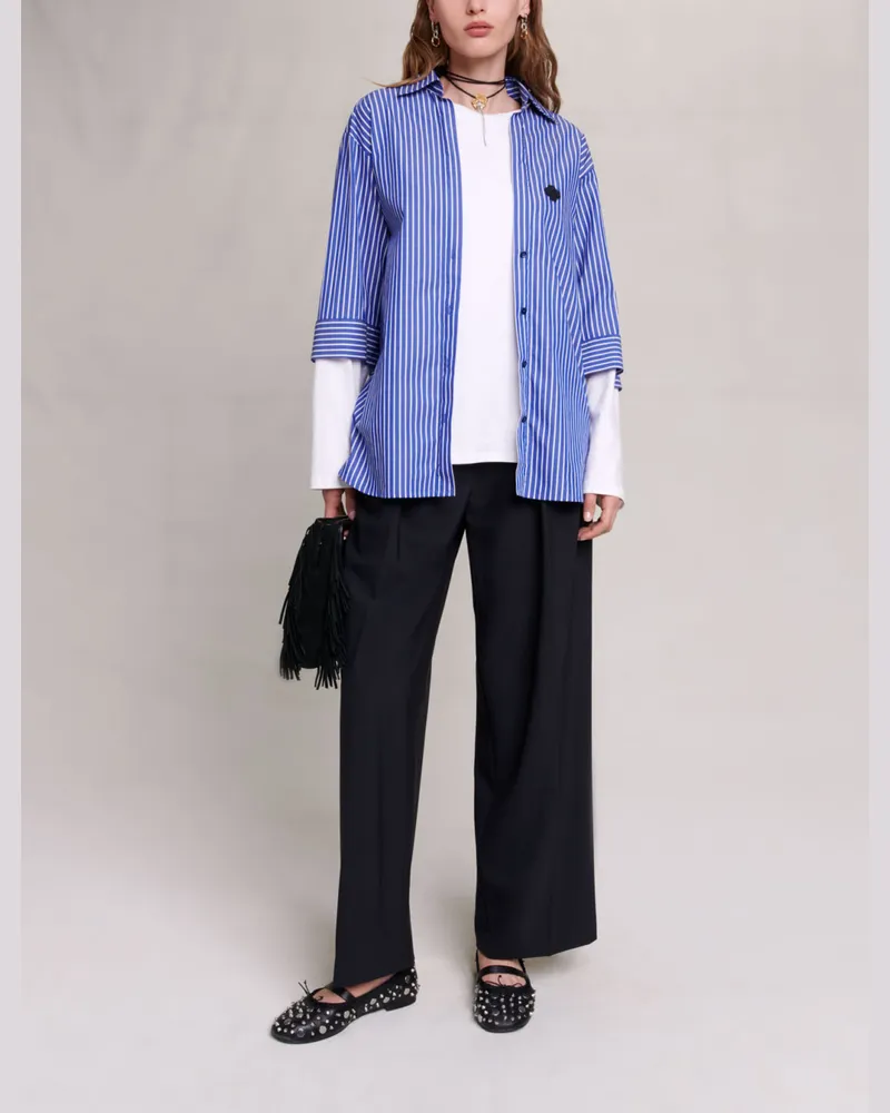 Maje T-Shirt-hemd - Blau Blau