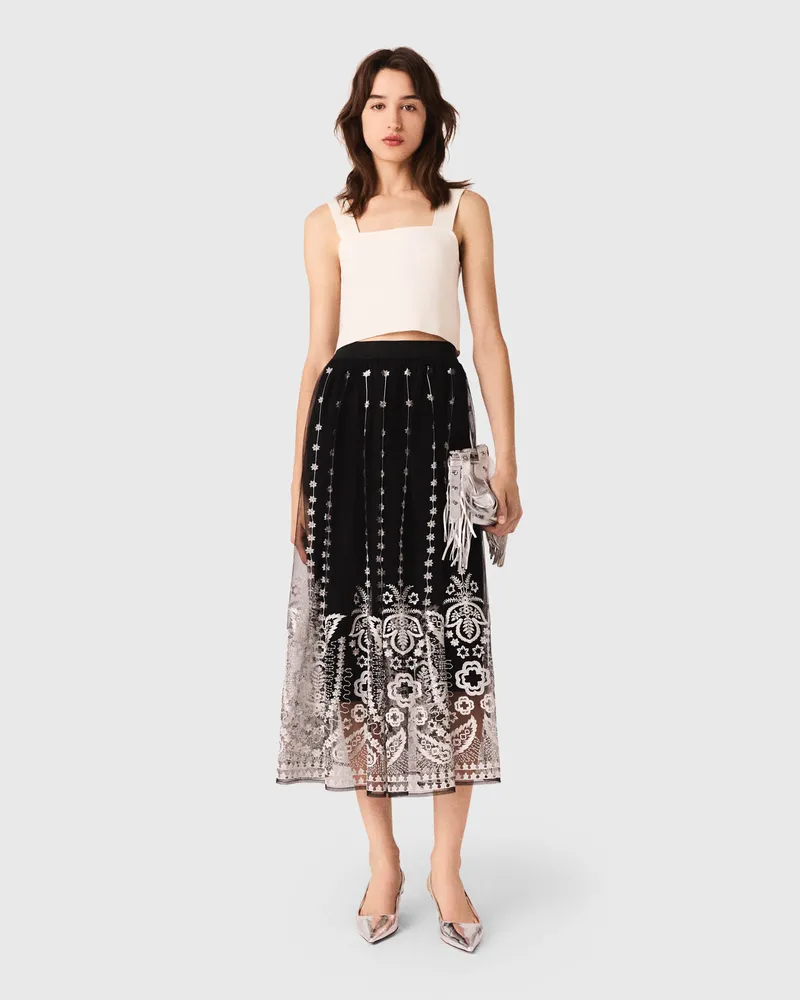Maje Crop Top Aus Strick - Ecru Ecru