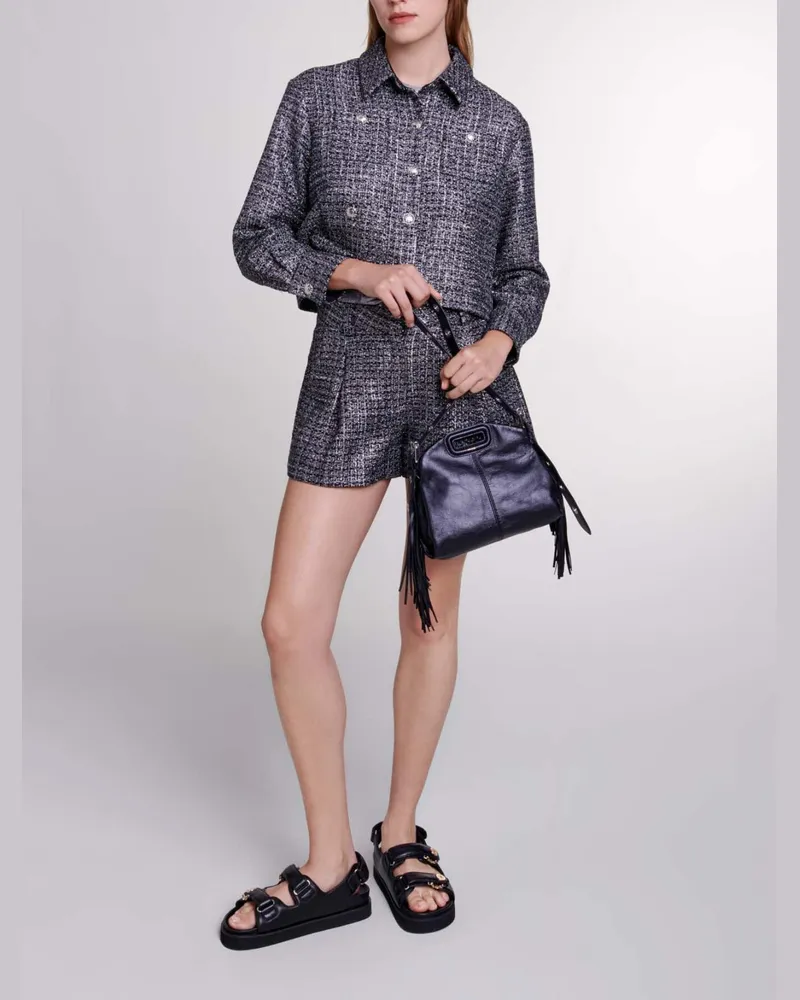Maje Tweed-jacke - Silber Silber