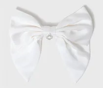 Haarspange Satinschleife - Weiß