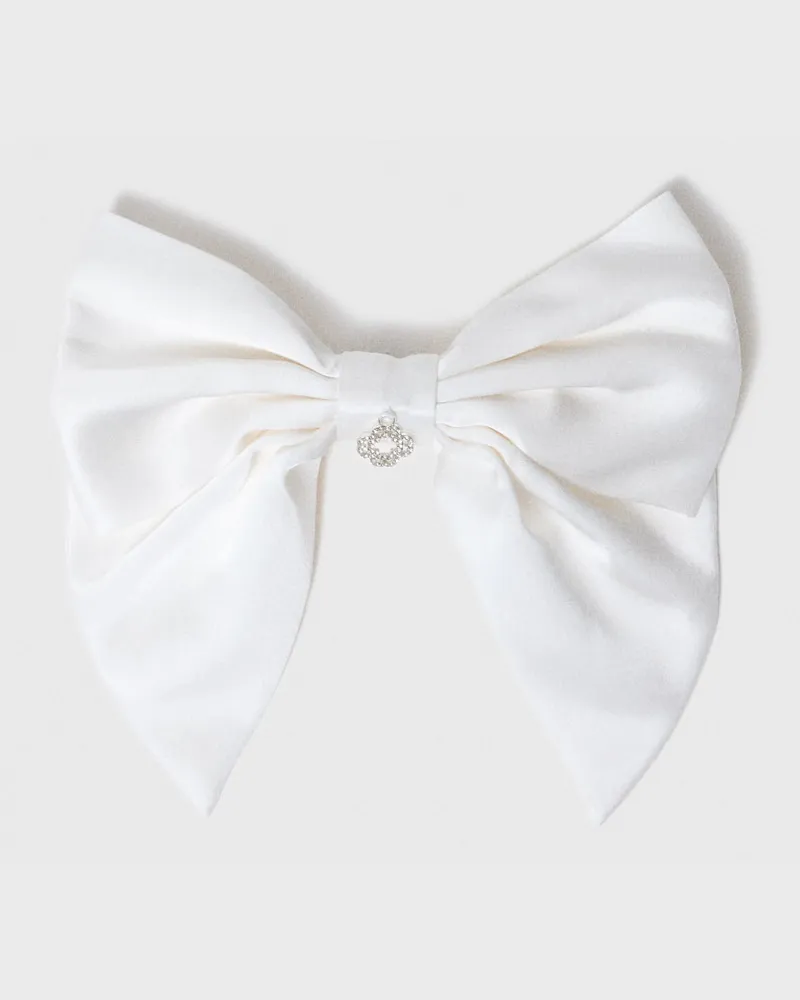 Maje Haarspange Satinschleife - Weiß Weiß