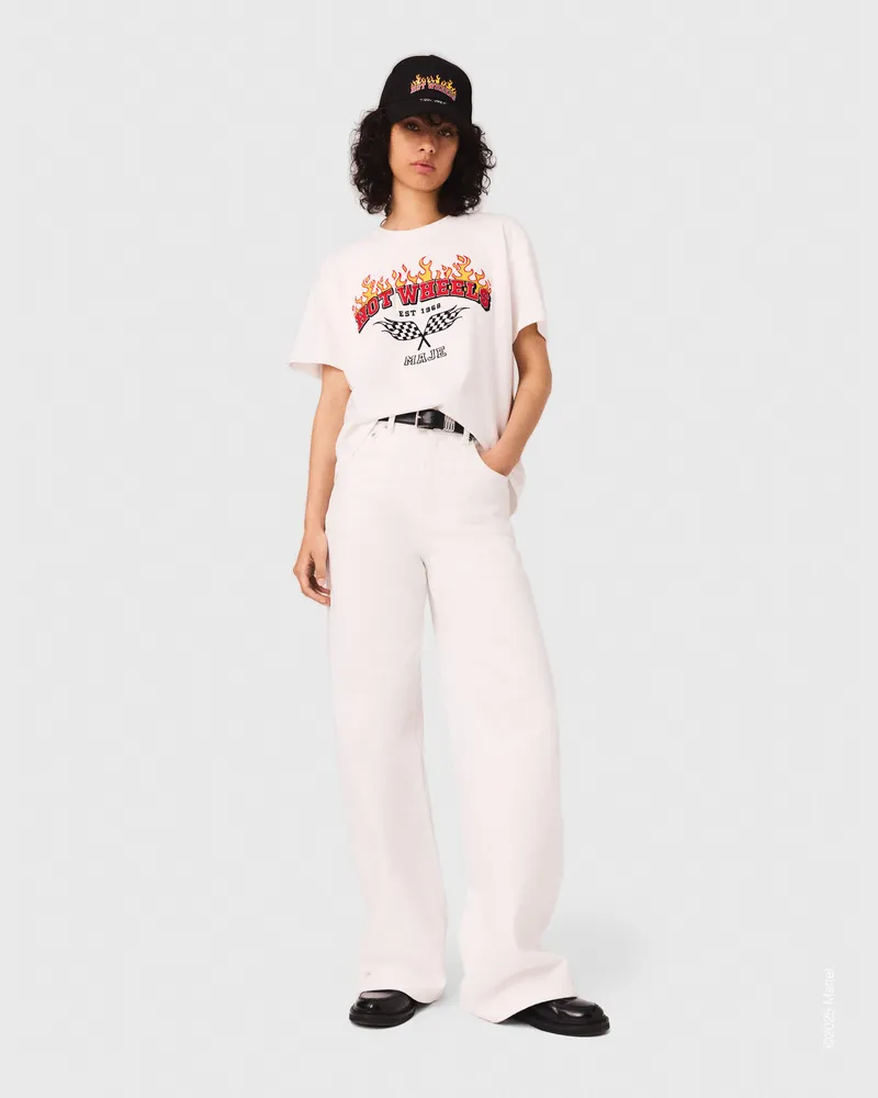 Maje T-Shirt Mit Stickerei - Weiß Weiß
