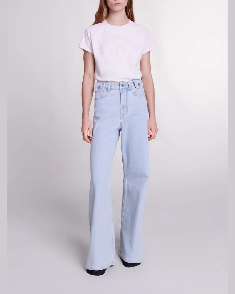 Maje T-Shirt Saint Honoré - Rosa/ecru Rosa