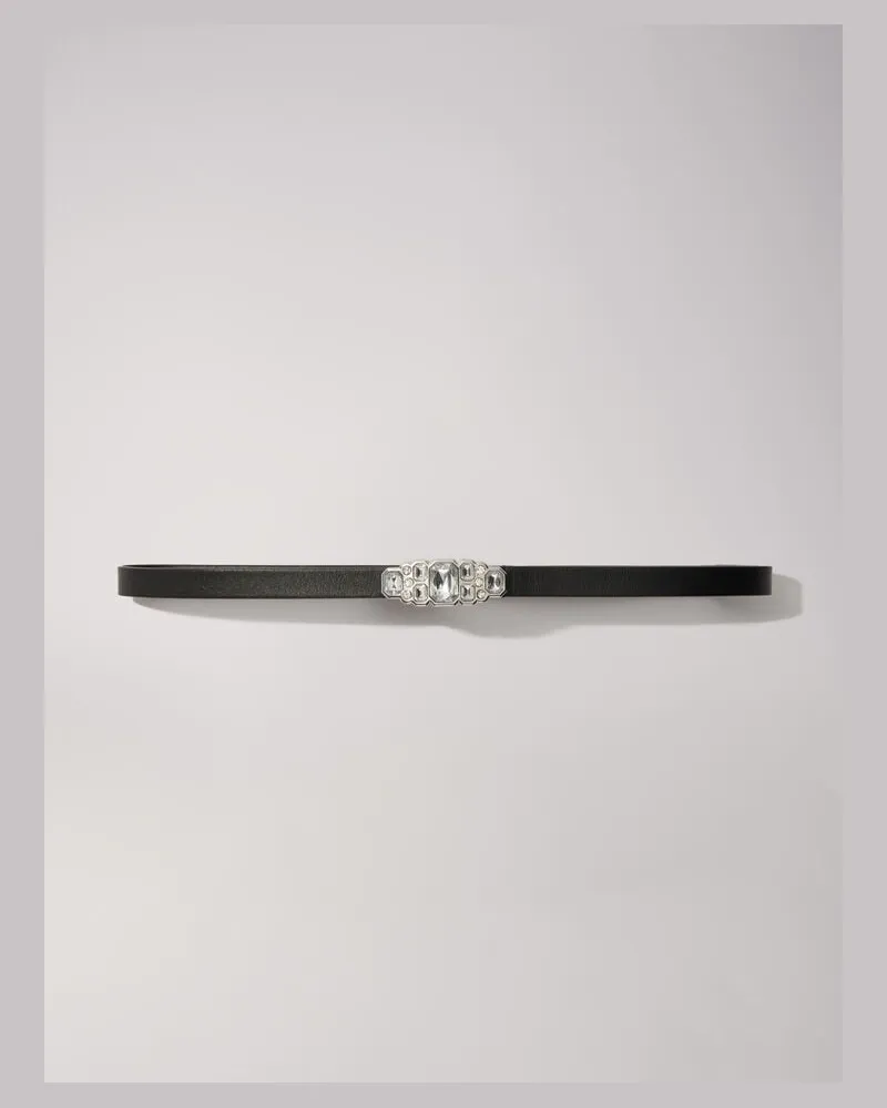 Maje Schmaler Strassgürtel - Abendgarderobe - Schwarz Schwarz