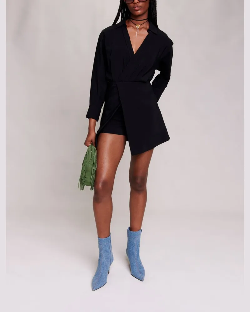 Maje Gerade Geschnittener Playsuit - Schwarz Schwarz