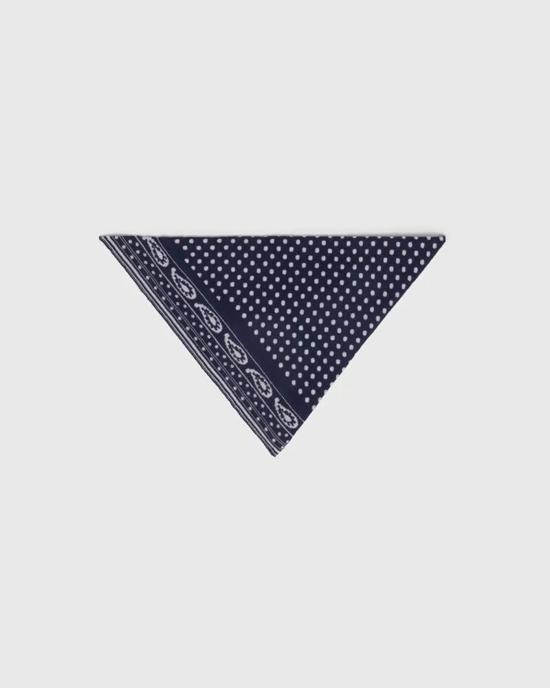Maje Wendbares Dreieckstuch - Marine Pois Bandana Print Marine