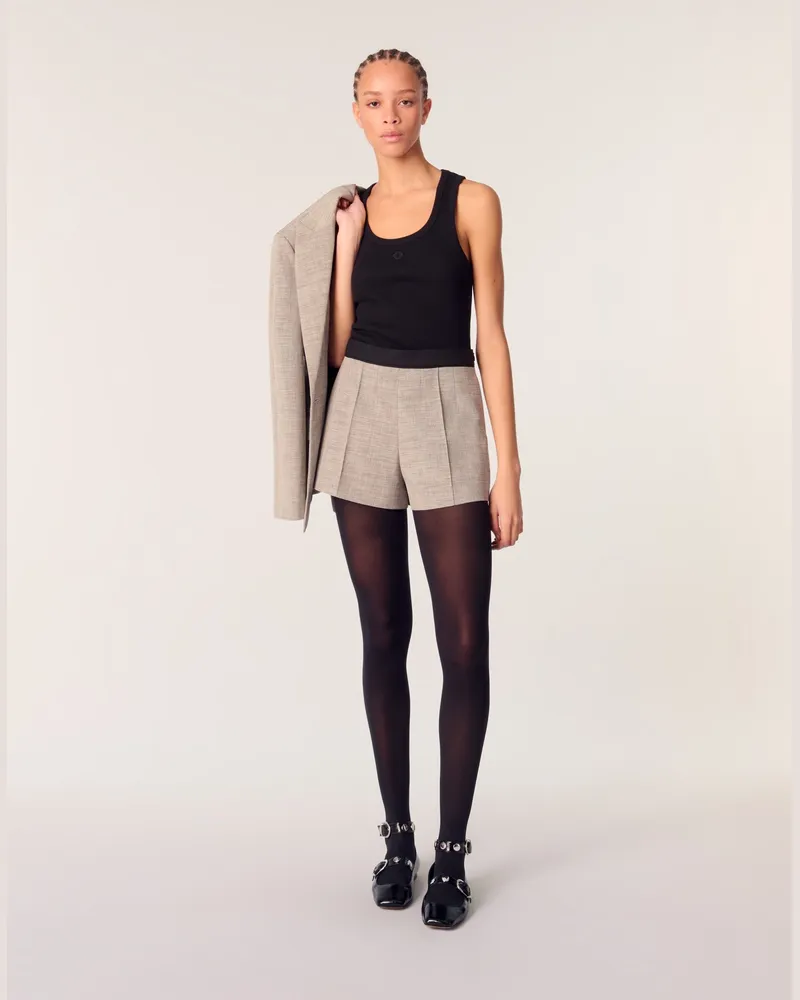 Maje Anzugshorts Mit Abnähern - Grau Grau