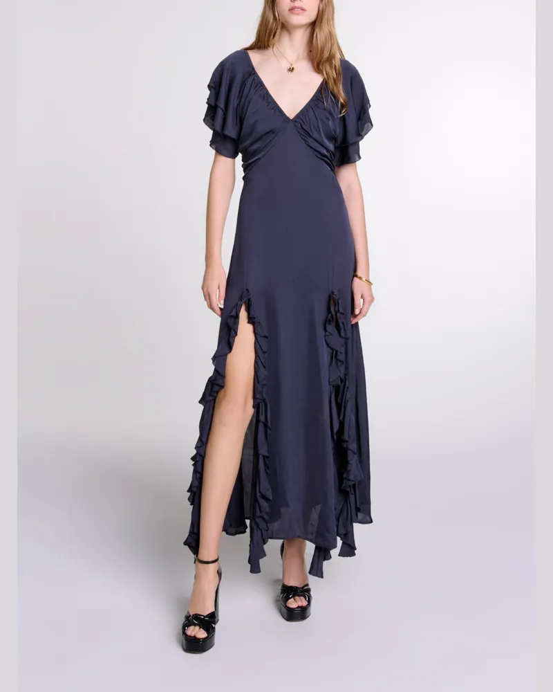 Maje Langes Kleid Mit Freiem Rücken - Festliche Kleidung - Schwarz Schwarz