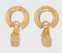 Mini-creolen Ananasse Mit Strass - Gold