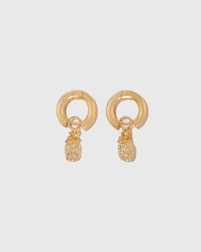 Maje Mini-creolen Ananasse Mit Strass - Gold Gold
