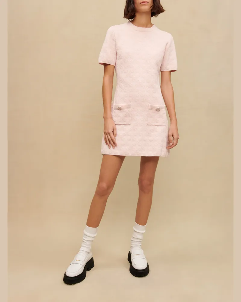 Maje Rosa Kleid Aus Struktur-strick - Rosa Rosa