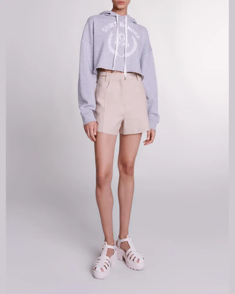 Maje Shorts Aus Leinen - Beige Sand-beige