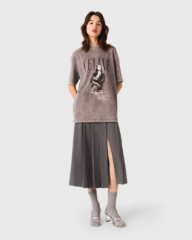 Maje T-Shirt Celine Dion - Grau Grau