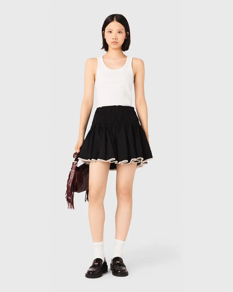 Maje Geripptes Tanktop - Weiß Weiß