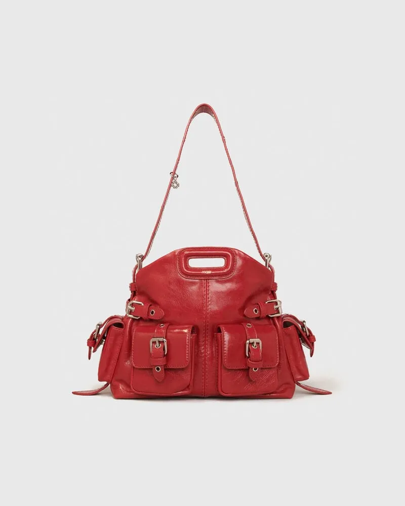 Maje Use-ledertasche Miss M Mini Cargo - Rot Rot