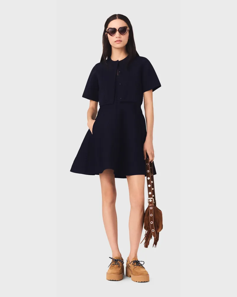 Maje Kurzer Cardigan - Marineblau Marine