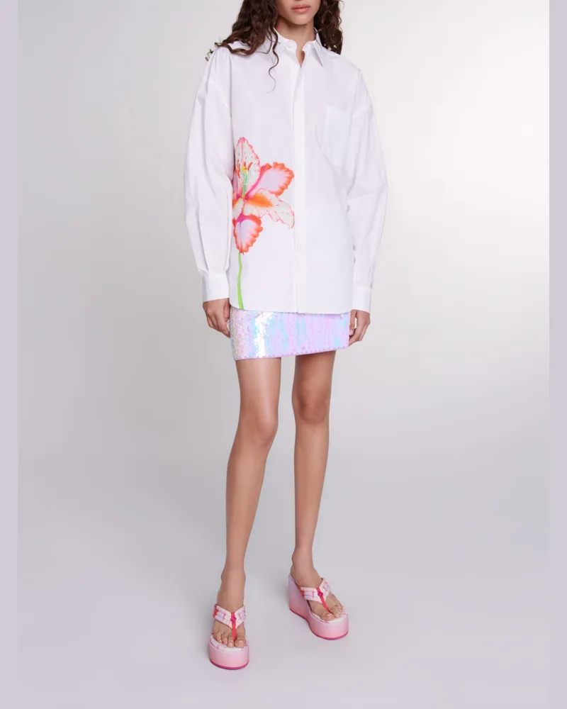 Maje Bedrucktes Hemd - Weiß Weiß