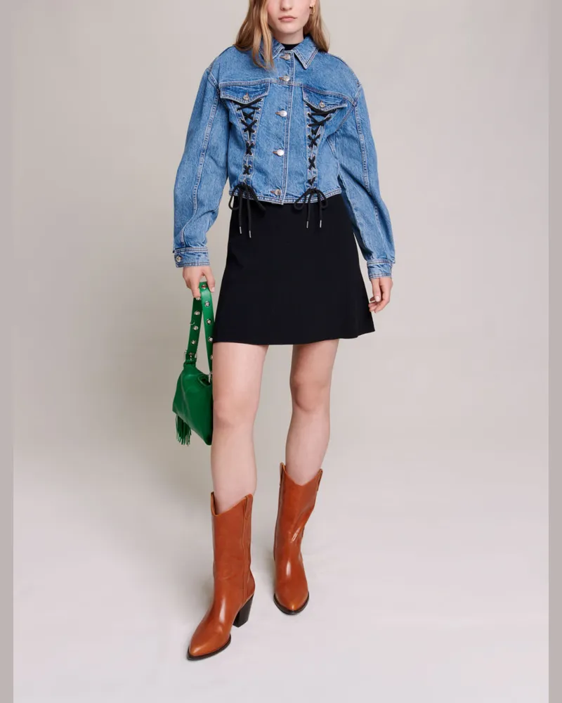 Maje Jeansjacke - Blau Blau