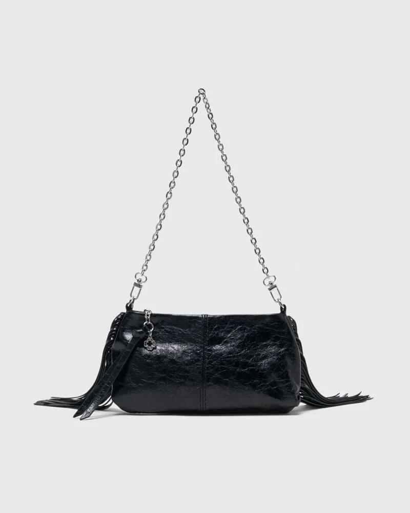 Maje Miss M Pouch Aus Lackleder - Schwarz Schwarz