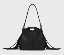 Miss M Microtasche Aus Leder - Schwarz