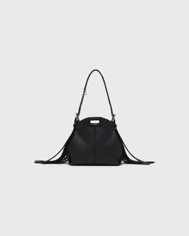 Maje Miss M Microtasche Aus Leder - Schwarz Schwarz