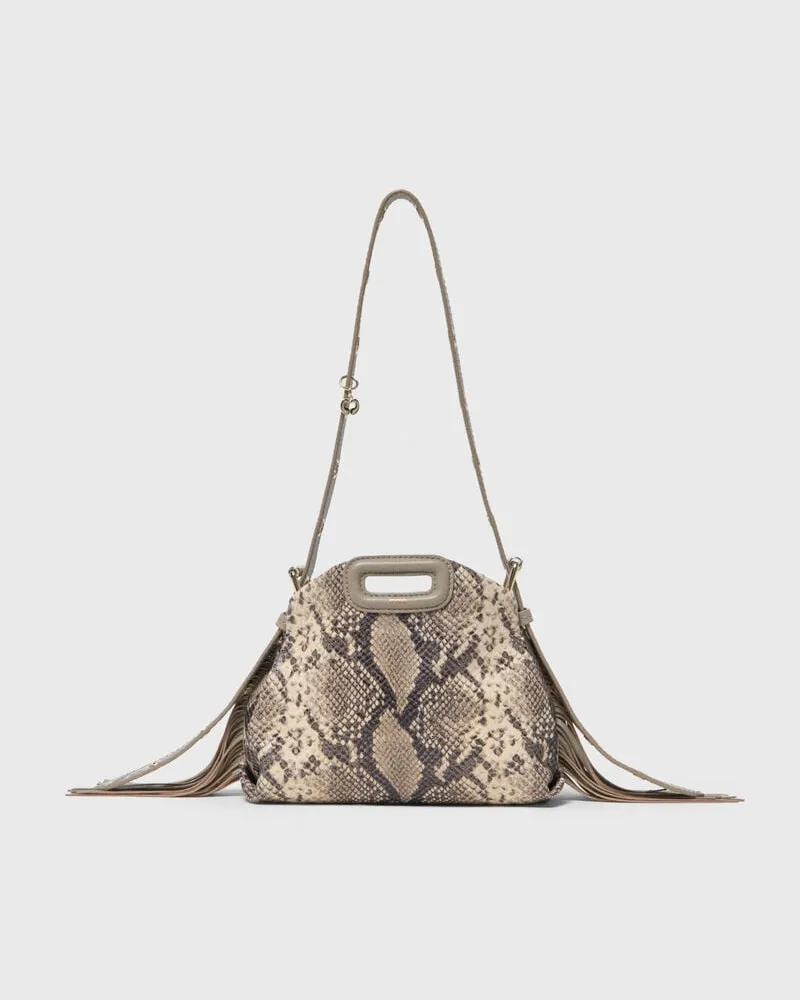 Maje Tasche Miss M Mini, Python-prägung - Schlange Natur Schlange