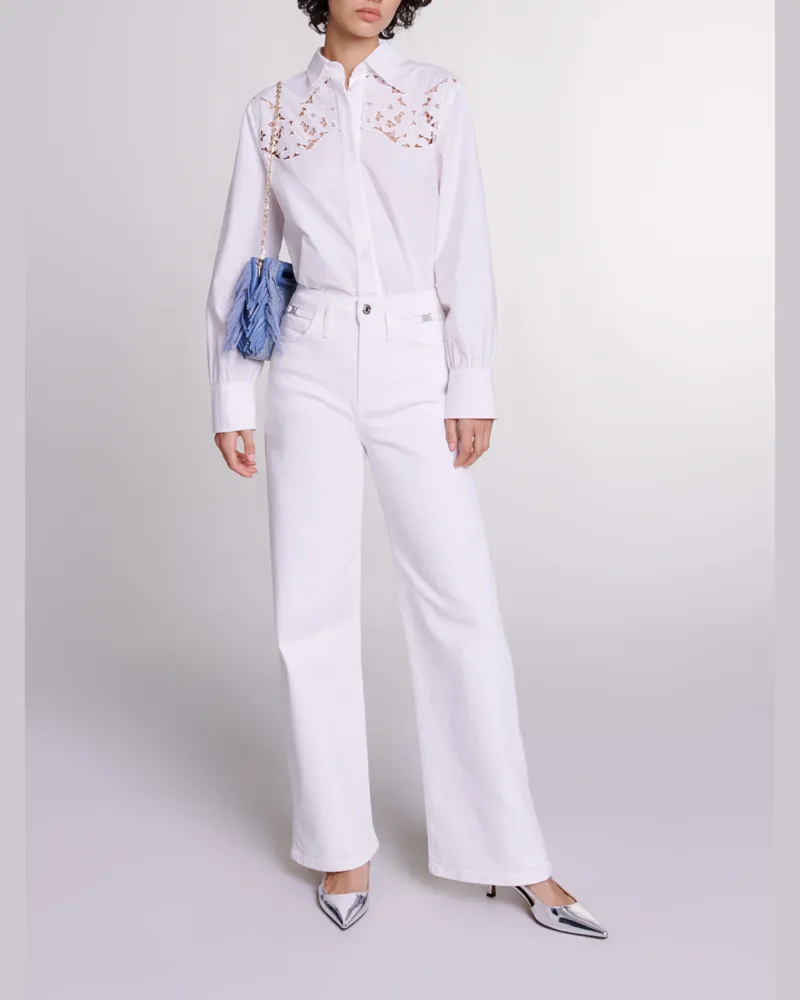 Maje Weite Jeans - Weiß Weiß